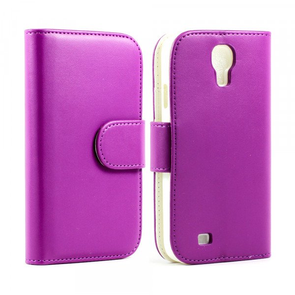 Wholesale Samsung Galaxy S4 Simple Flip Leather Wallet Case with Stand (Purple)